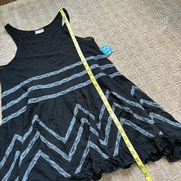 Intimately Free People Trapeze Lace Slip Dress Tunic Women's S Black Printed NWT - Picture 10 of 13